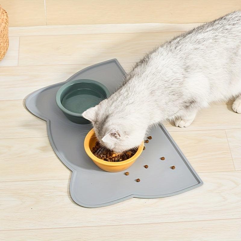 Non Slip Silicone Cat Food Mat - Waterproof & Spill Proof Pet Placement Mat