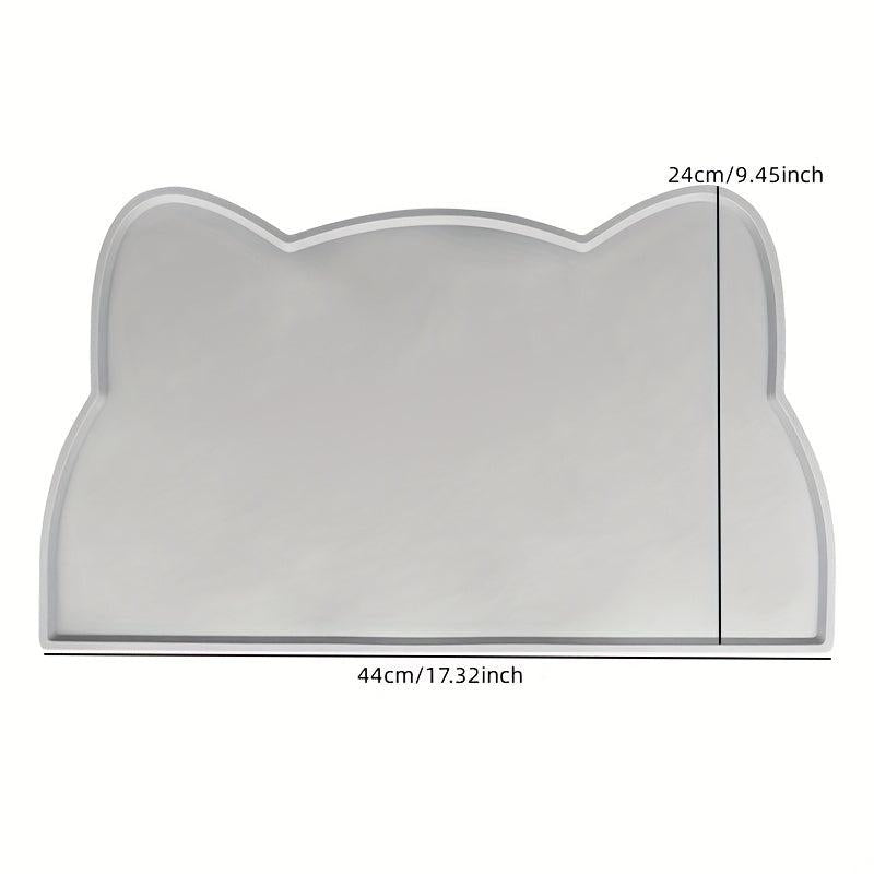 Non Slip Silicone Cat Food Mat - Waterproof & Spill Proof Pet Placement Mat
