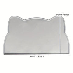 Non Slip Silicone Cat Food Mat - Waterproof & Spill Proof Pet Placement Mat