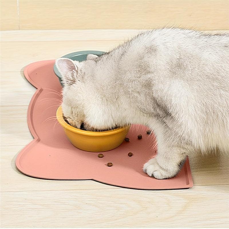 Non Slip Silicone Cat Food Mat - Waterproof & Spill Proof Pet Placement Mat