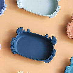 Random Color Crab Cat Bowl Plastic Cat Food Water Feeding Basin