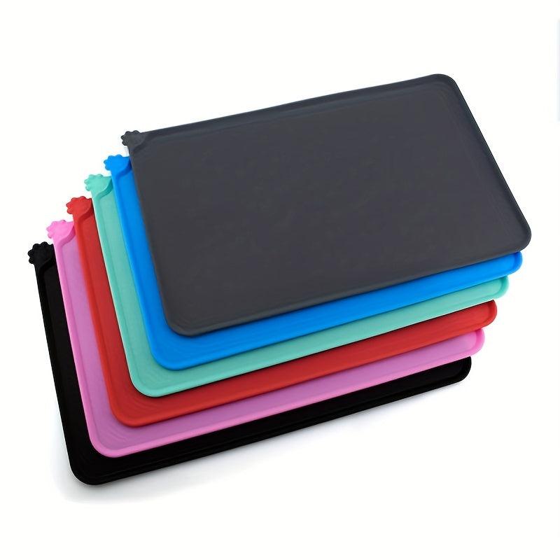 Dog Food Mat Silicone Paw Pattern Waterproof Anti Skip Cat Bowl Mat
