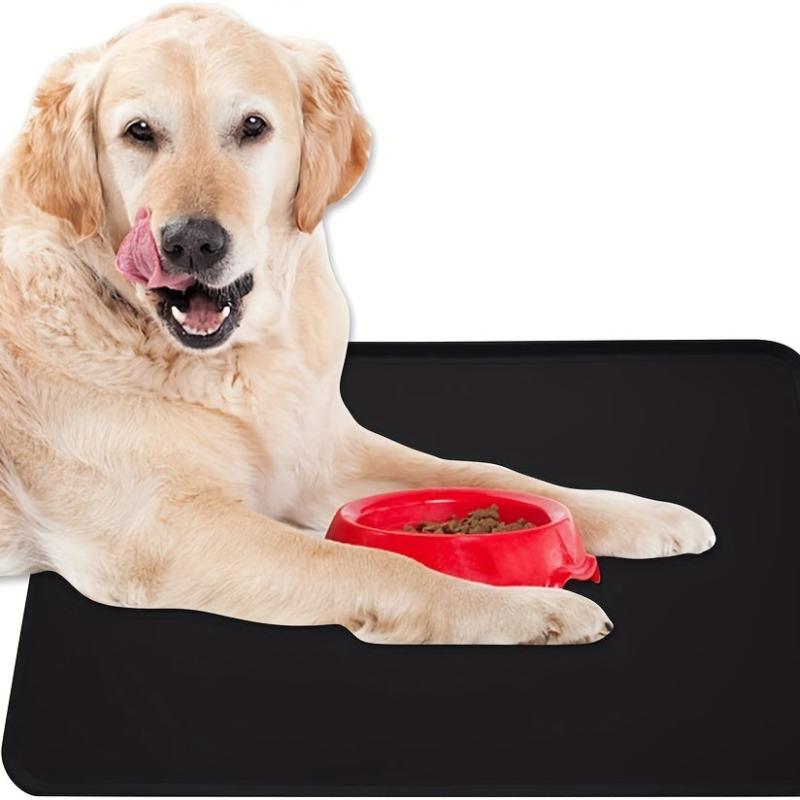 Dog Food Mat Silicone Paw Pattern Waterproof Anti Skip Cat Bowl Mat