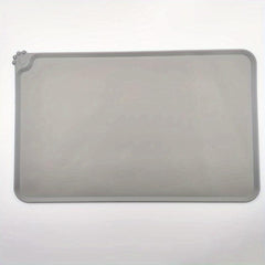 Dog Food Mat Silicone Paw Pattern Waterproof Anti Skip Cat Bowl Mat