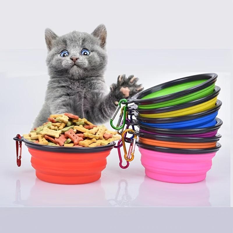 Portable Collapsible Dog Bowl for Travel, 350ml, Dogs and Cats