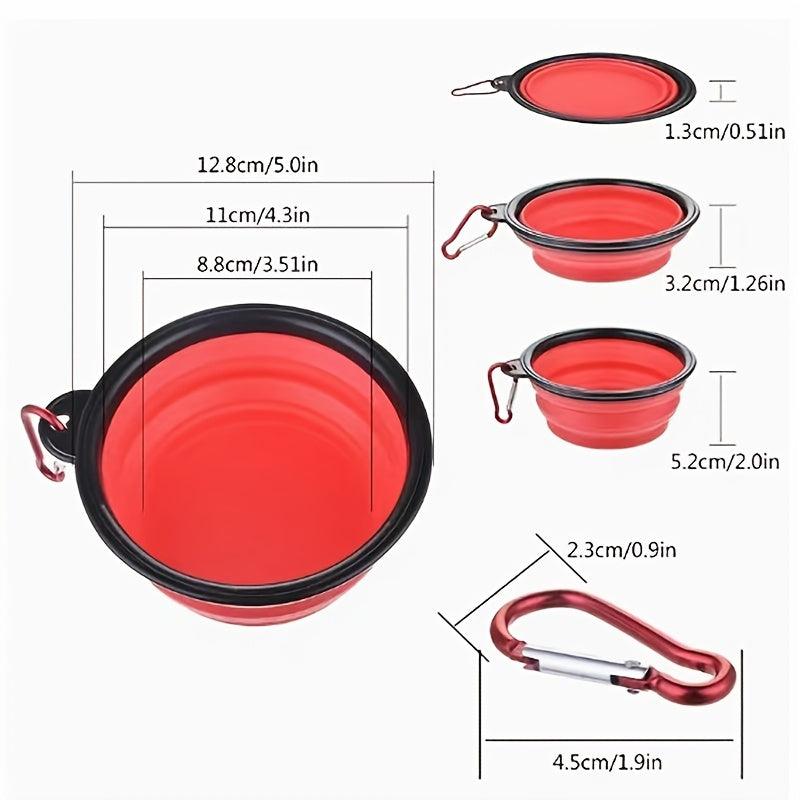Portable Collapsible Dog Bowl for Travel, 350ml, Dogs and Cats