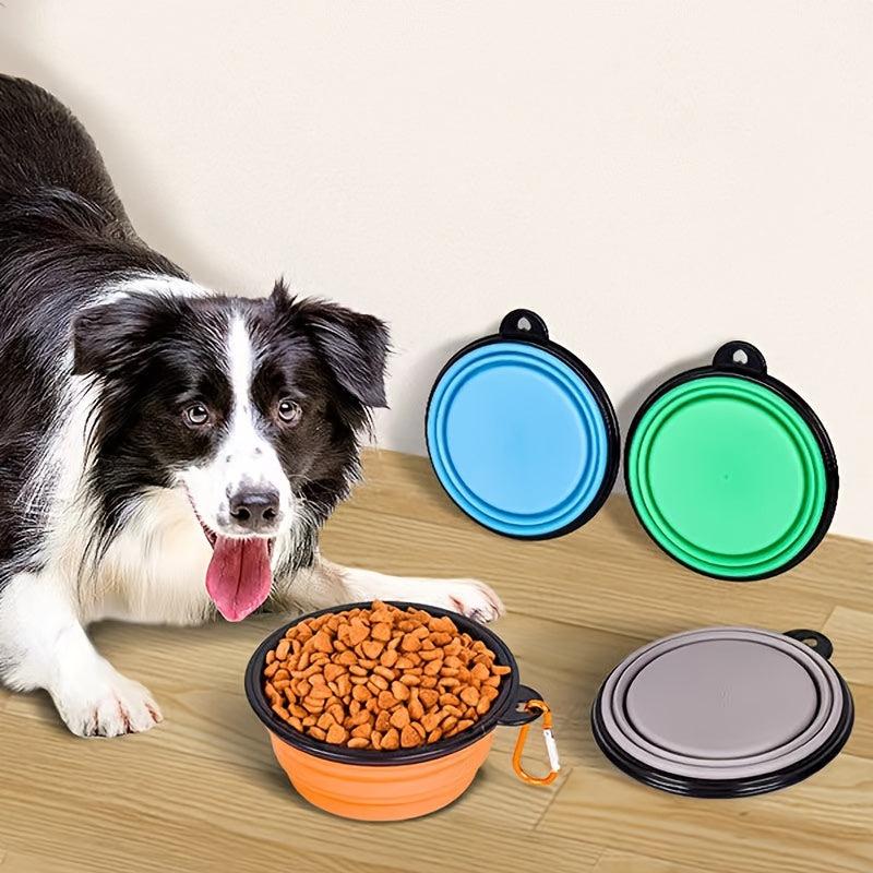 Portable Collapsible Dog Bowl for Travel, 350ml, Dogs and Cats