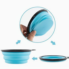 Portable Collapsible Dog Bowl for Travel, 350ml, Dogs and Cats