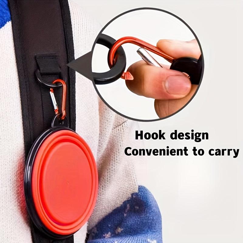 Portable 350ml Silicone Pet Bowl for Travel, Camping & Walking