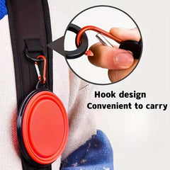 Portable 350ml Silicone Pet Bowl for Travel, Camping & Walking