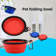 Portable 350ml Silicone Pet Bowl for Travel, Camping & Walking