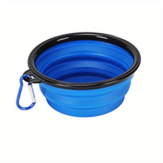 Portable 350ml Silicone Pet Bowl for Travel, Camping & Walking