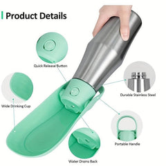 Leak Proof Stainless Steel Dog Water Bottle for Travel