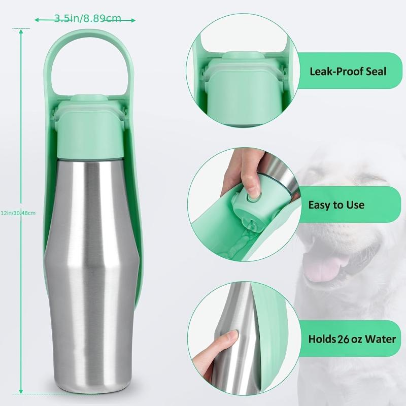 Leak Proof Stainless Steel Dog Water Bottle for Travel