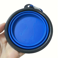 Collapsible Dog Travel Bowl with Carabiner, Portable Pet Food Container
