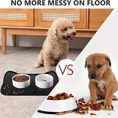 Cat Head Shaped Pet Food Mat - Anti Slip Silicone Feeding Mat