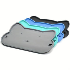 Cat Head Shaped Pet Food Mat - Anti Slip Silicone Feeding Mat