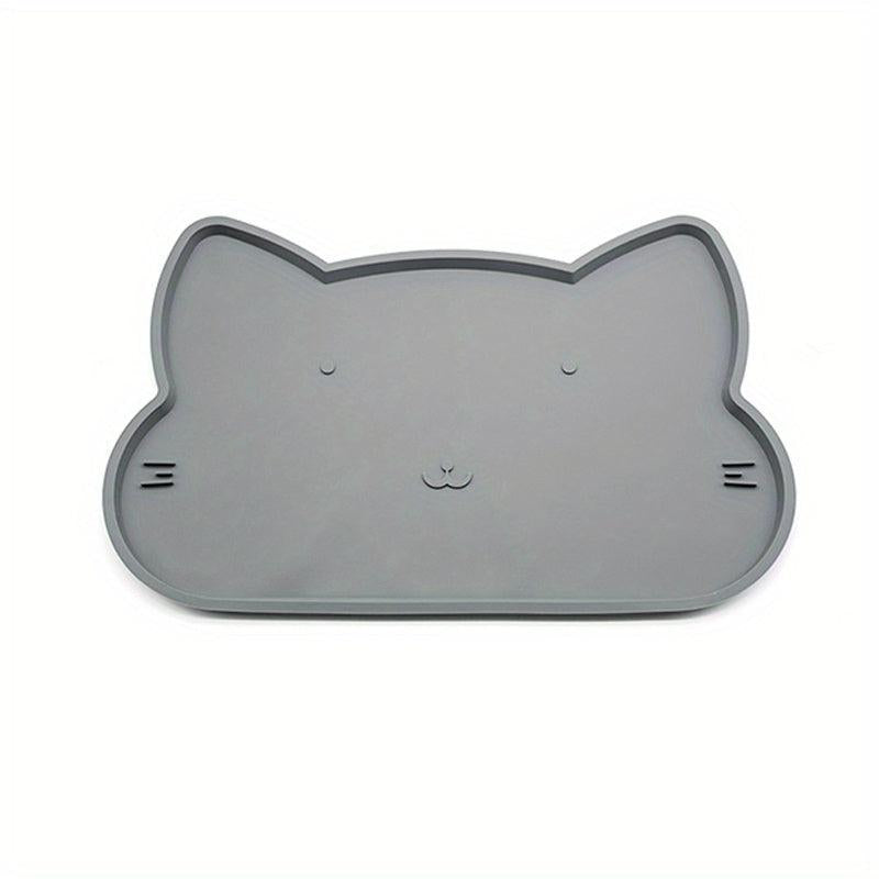 Cat Head Shaped Pet Food Mat - Anti Slip Silicone Feeding Mat