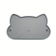 Cat Head Shaped Pet Food Mat - Anti Slip Silicone Feeding Mat