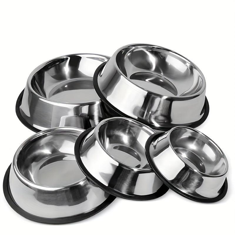 Stainless Steel Elevated Dog Bowl Non-slip Base