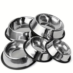 Stainless Steel Elevated Dog Bowl Non-slip Base
