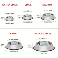 Stainless Steel Elevated Dog Bowl Non-slip Base