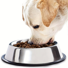 Stainless Steel Elevated Dog Bowl Non-slip Base