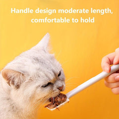 Silicone Cat Food Spatula Long Handle Pet Spoon