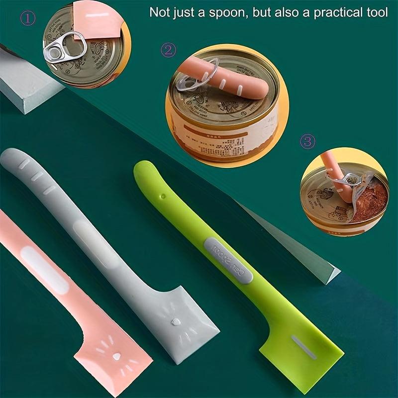 Silicone Cat Food Spatula Long Handle Pet Spoon