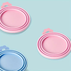 3pcs Silicone Pet Food Can Cover Reusable Lid Seal for Dog and Cat