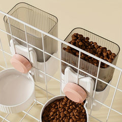 Pet Hanging Water & Food Dispenser Non Slip Automatic Drinker