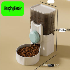 Pet Hanging Water & Food Dispenser Non Slip Automatic Drinker