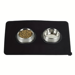 Non Slip Silicone Pet Food Mat with Suction Cups for Dogs and Cats