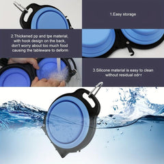 Collapsible Double Pet Bowl for Food & Water - Travel & Outdoor Friendly
