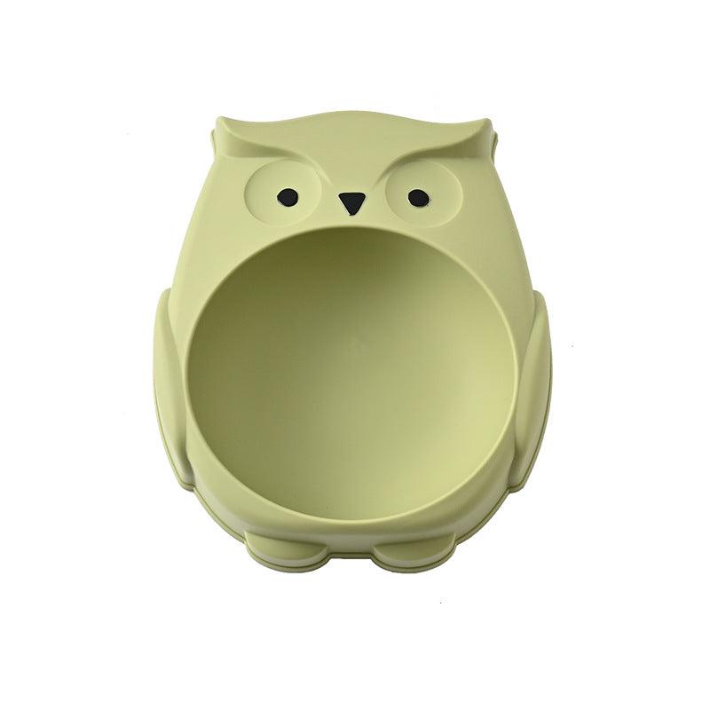 Owl Cat Feeder Bowl Plastic Pet Feeding Supplies