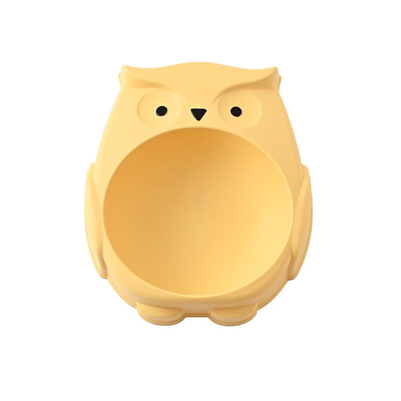 Owl Cat Feeder Bowl Plastic Pet Feeding Supplies
