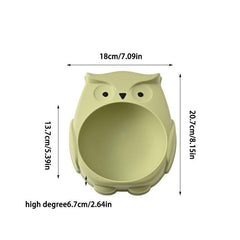 Owl Cat Feeder Bowl Plastic Pet Feeding Supplies