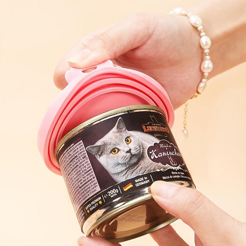 1pc Silicone Pet Canned Lid 3 in 1 Sealed Pet Food Can Lids