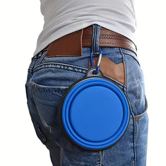 Portable Folding Dog Bowl for Outdoor Travel - Pet Water and Food Bowl