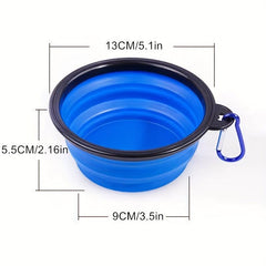 Portable Folding Dog Bowl for Outdoor Travel - Pet Water and Food Bowl