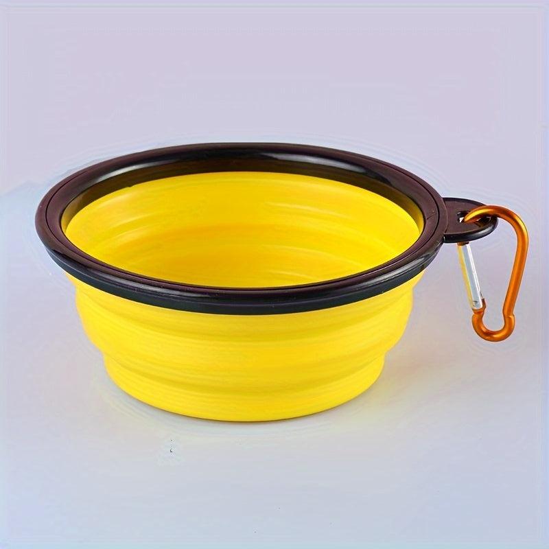 Portable Folding Dog Bowl for Outdoor Travel - Pet Water and Food Bowl