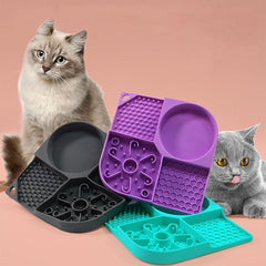 Multifunctional Cat Feeding Mat Slow Feeder Cat Treat Mat