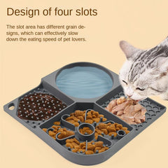 Multifunctional Cat Feeding Mat Slow Feeder Cat Treat Mat