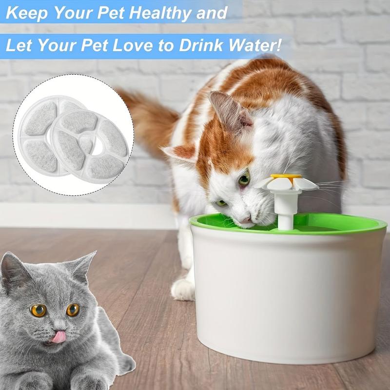 12-Pack Cat Water Fountain Replacement Filters, Activated Carbon