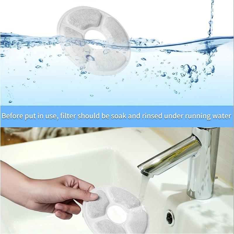 12-Pack Cat Water Fountain Replacement Filters, Activated Carbon