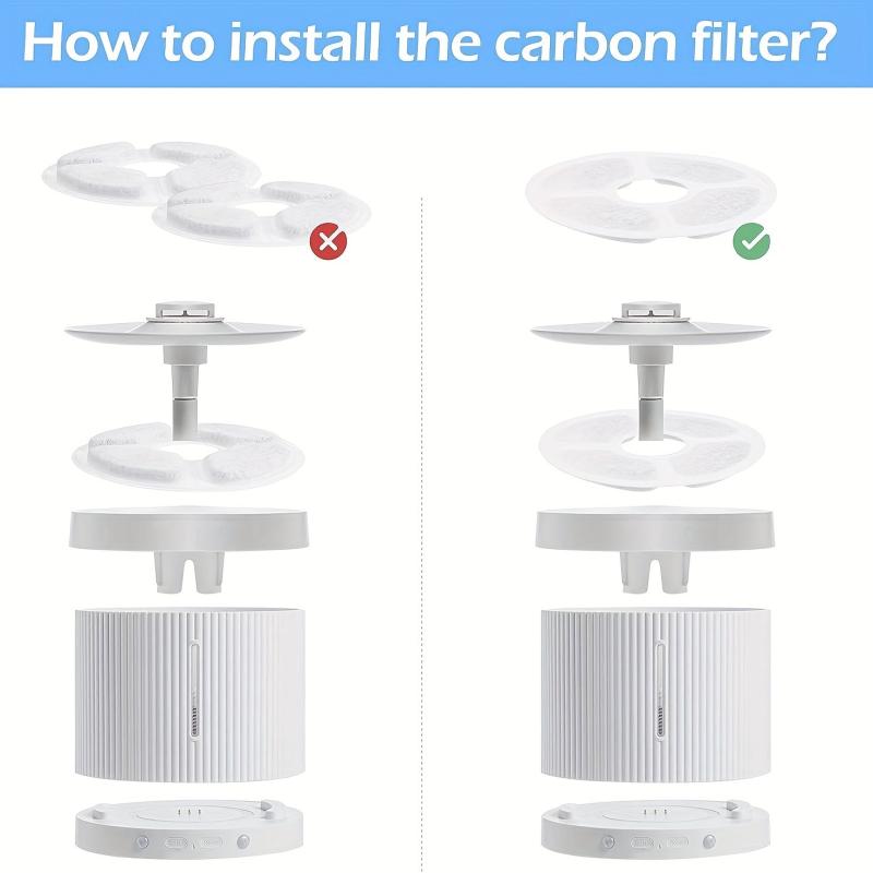 12-Pack Cat Water Fountain Replacement Filters, Activated Carbon