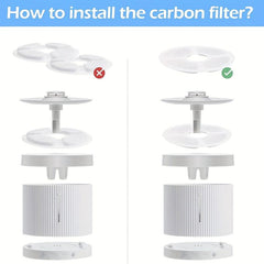 12-Pack Cat Water Fountain Replacement Filters, Activated Carbon
