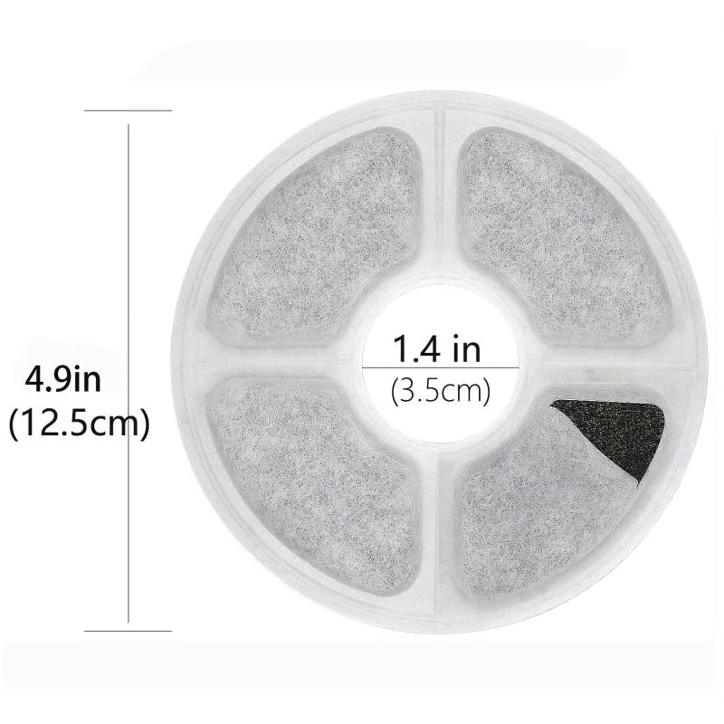12-Pack Cat Water Fountain Replacement Filters, Activated Carbon