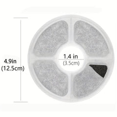 12-Pack Cat Water Fountain Replacement Filters, Activated Carbon