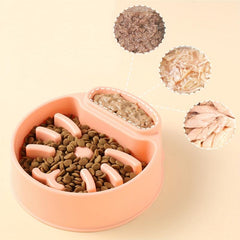 Slow Feeder Anti-Choking Pet Food Bowl for Dog and Cat